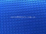 Rotolo di nylon del tessuto ricoperto strato blu eccellente del neoprene del modello del quadrato di allungamento