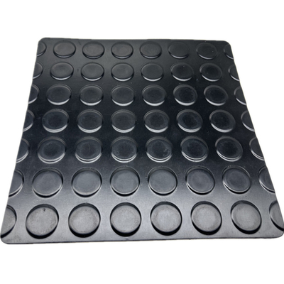 Anti-slip Matte di gomma da garage nera pavimento modello personalizzato corrugato a costole sottili a scanalatura carta di gomma da moneta
