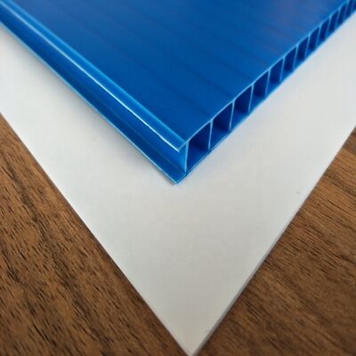 Lastra di plastica cava ignifuga e antistatica stabilizzata ai raggi UV e lastra di plastica ondulata a doppio strato in PP
