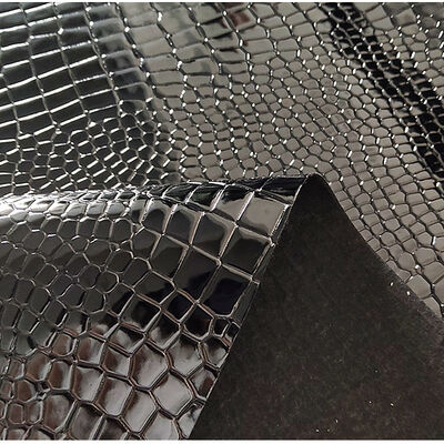 Ingrosso 1.35mm Spessore Nero Genuino Crocodilo Intaglio di Pelle Tessuto di Pelle per Scarpe Borsa a mano cintura Borsa Portafoglio