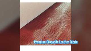 Tessuto in pelle goffrata coccodrillo premium per borse e scarpe